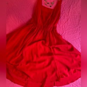 Red midi dress from ModCloth